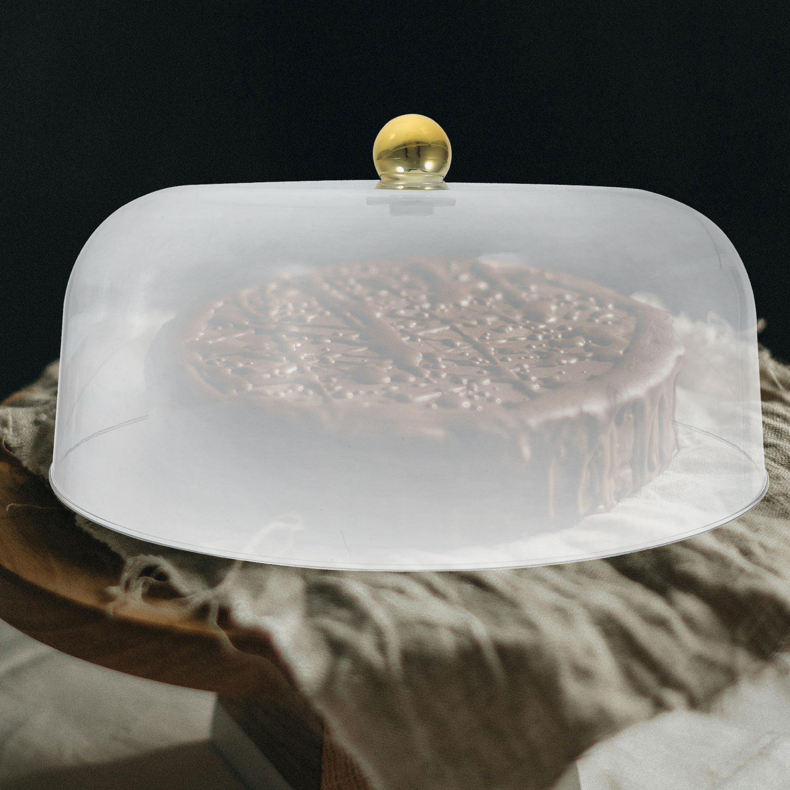 Plastic Dome Clear - قبة كيك بلاستيكية 28 سم، غطاء