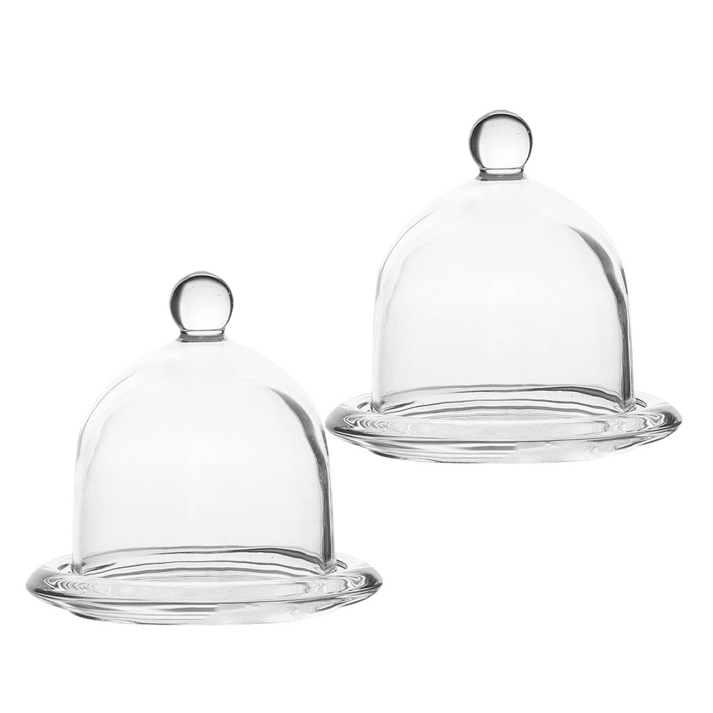 قطعتان من حامل الكيك الزجاجي ا - مراجعة Plastic Dome Clear وسعره