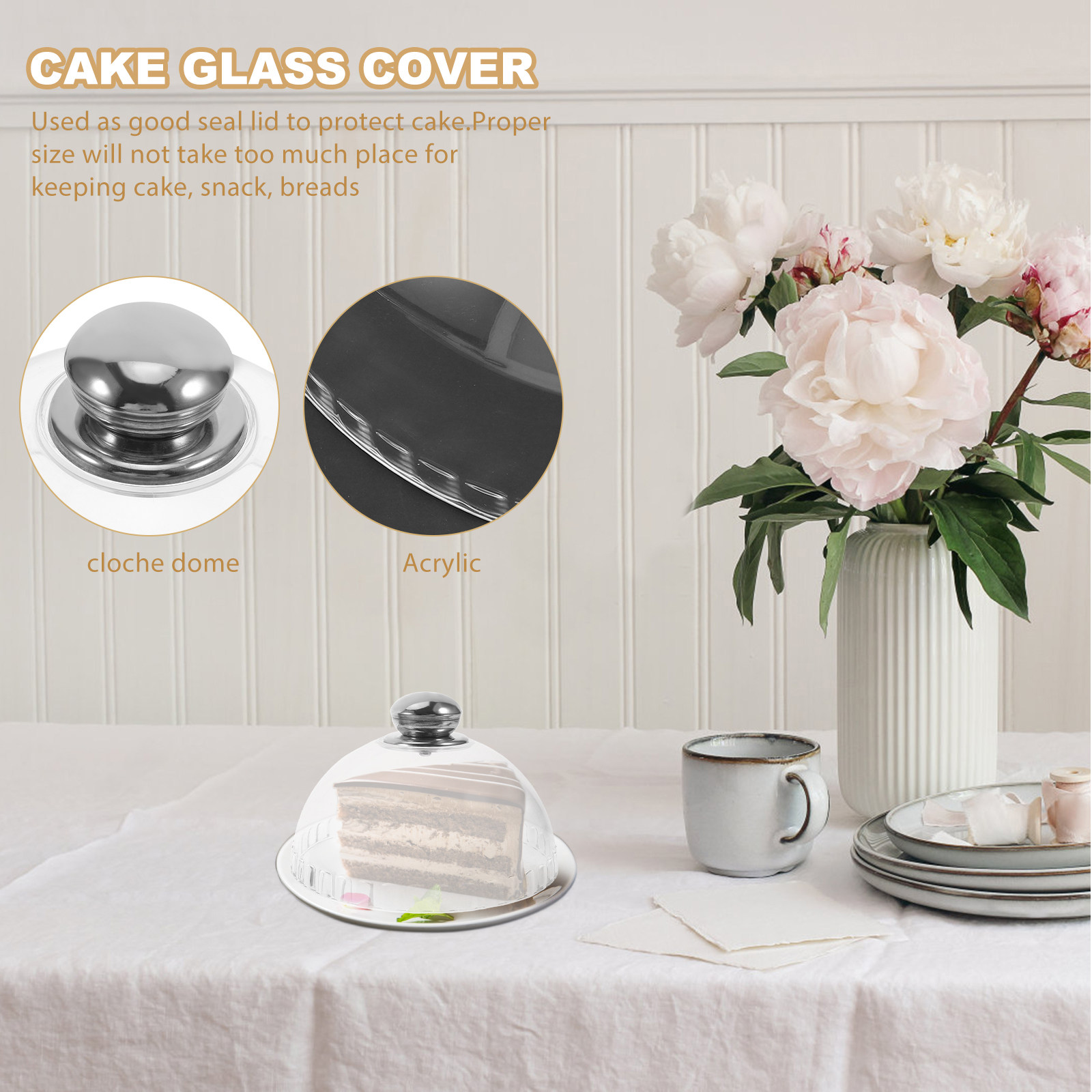 غطاء قبة كيك شفاف من الأكريليك - مراجعة Plastic Dome Clear وسعره