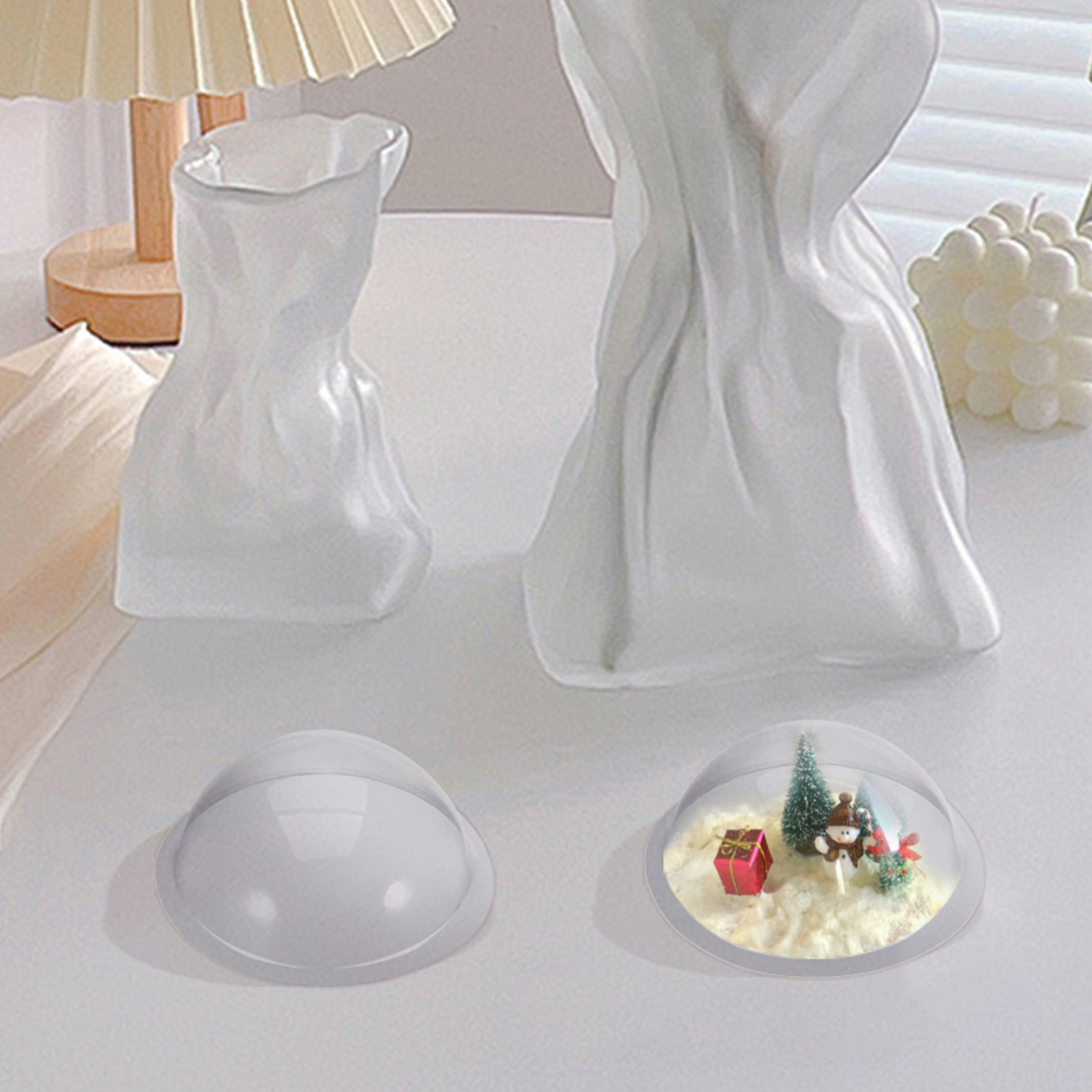 12 قطعة من أغطية نصف كروية شفا - مراجعة Plastic Dome Clear وسعره