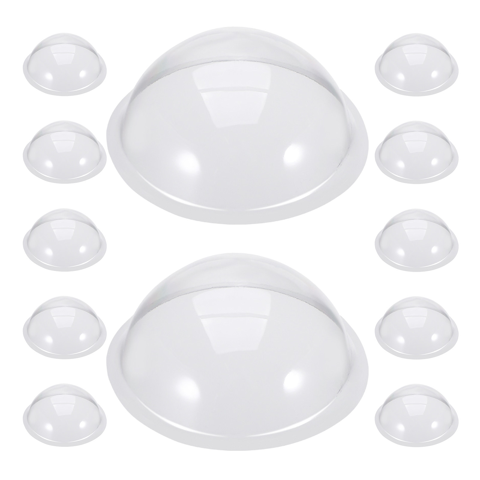 12 قطعة من أغطية نصف كروية شفا - مراجعة Plastic Dome Clear وسعره