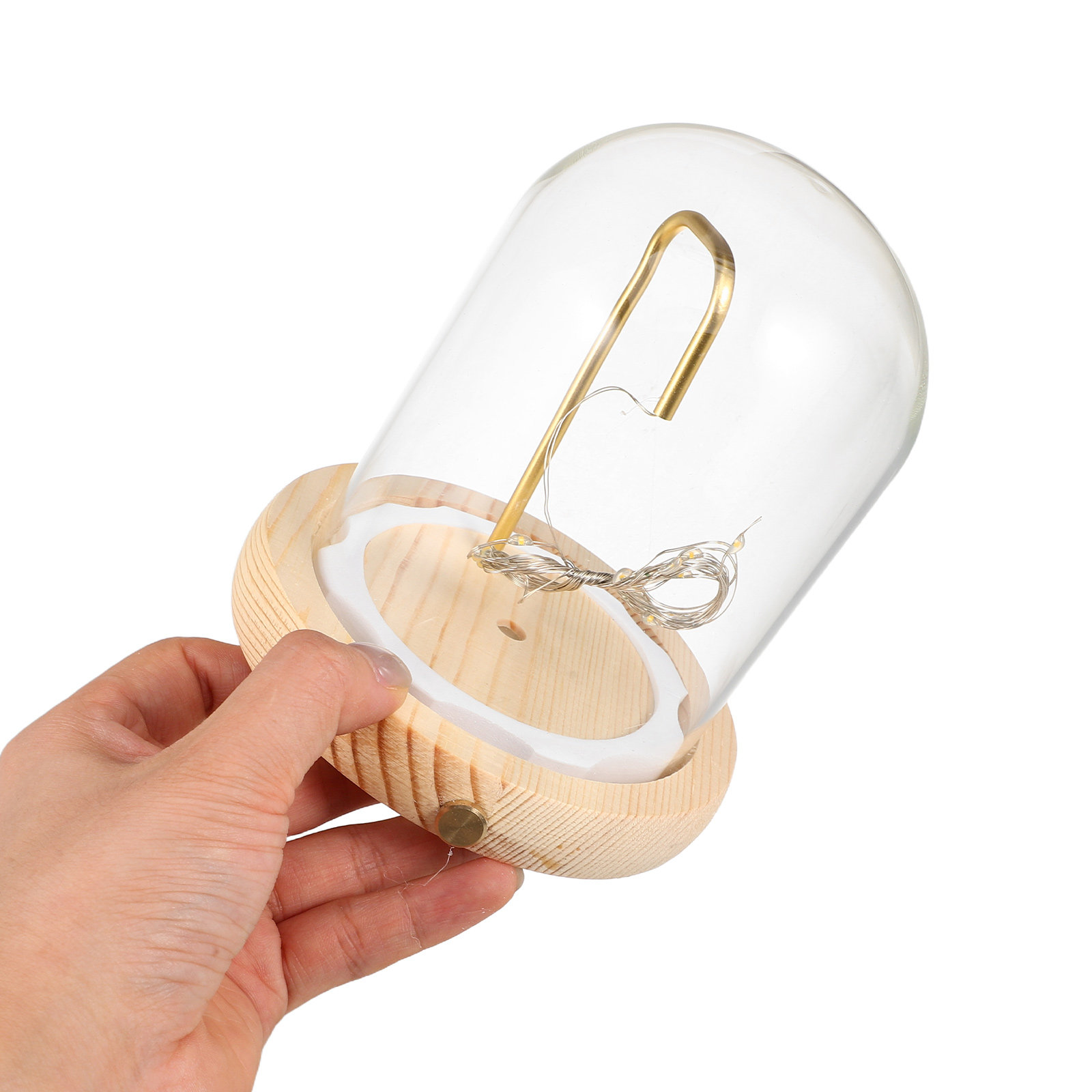 قبة عرض زجاجية بقاعدة خشبية وإ - مراجعة Plastic Dome Clear وسعره